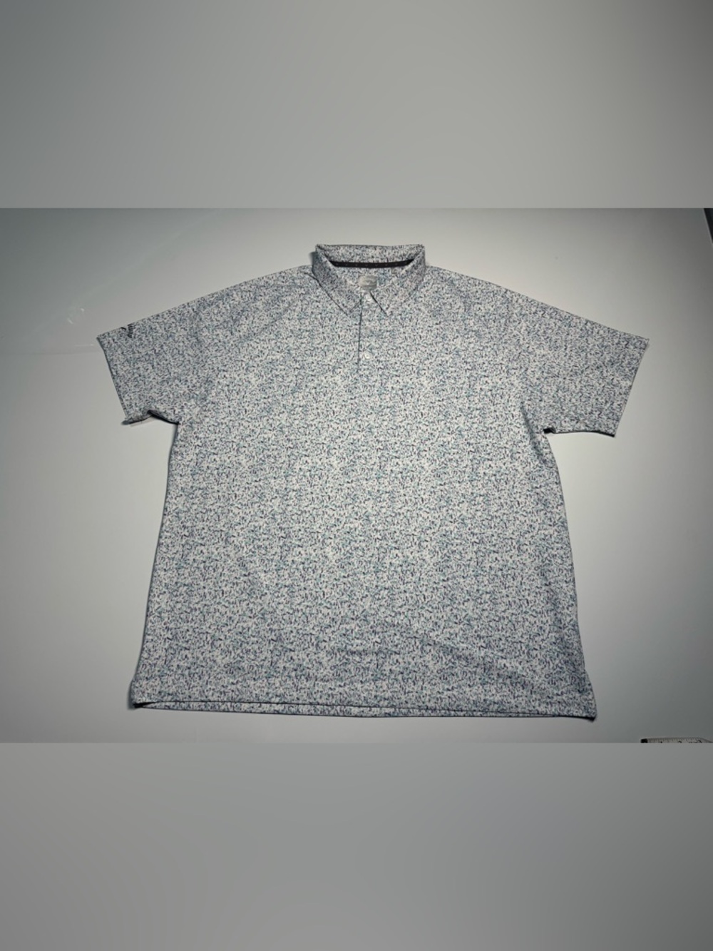 Calloway Men’s Opti Dry White Teal Purple Speckled Golf Polo Size XXL
